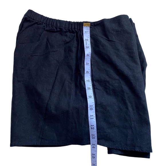 Old Navy Linen Blend Wrap Front Mini Skort Size Large Black NWT - Picture 9 of 9